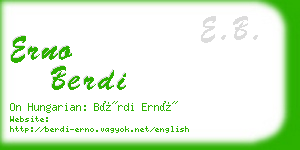 erno berdi business card